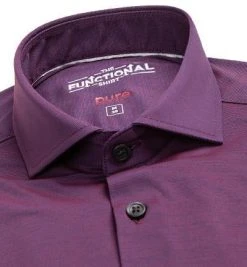 PURE Hemd 4035-21750/330 Funktionsmaterial, Bordeaux meliert, Bordeaux -hemdenverkauf 349815 norm2