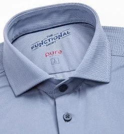 PURE Hemd 4030-21750/110 Funktionsmaterial, Mittelblau meliert, Mittelblau -hemdenverkauf 349818 norm2
