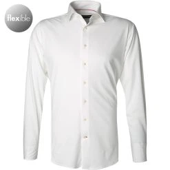 rosso e nero Hemd 3501/0/00 Tailored Fit, Jersey, Weiß