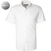rosso e nero Hemd 3500/0/00 Kurzarmhemd, Tailored Fit, Jersey, Weiß