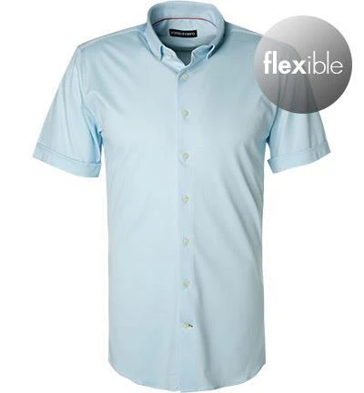 rosso e nero Hemd 3500/0/10 Kurzarmhemd, Tailored Fit, Jersey, Hellblau 2 rosso e nero Hemd 3500/0/10 Kurzarmhemd, Tailored Fit, Jersey, Hellblau – Bild 2