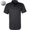 rosso e nero Hemd 3500/0/35 Kurzarmhemd, Tailored Fit, Jersey, Anthrazit