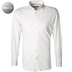 rosso e nero Hemd 350/0/00 Tailored Fit, Jersey, Weiß