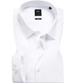 BOSS Hemd T-Charlie 50402387/100 Slim Fit, Baumwolle, Weiß