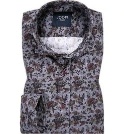 JOOP! Hemd Hanjo 30022783/601 Baumwolle, Blau-bordeaux gemustert, Blau-bordeaux