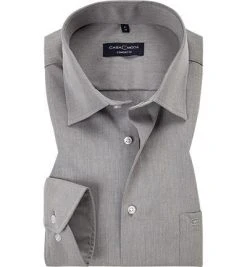CasaModa Hemd 006050/705 Comfort Fit, Baumwolle, Mittelgrau meliert, Mittelgrau