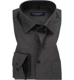 CasaModa Hemd 006050/706 Comfort Fit, Baumwolle, Anthrazit, Schiefergrau