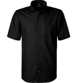 CasaModa Hemd 008070/800 Kurzarmhemd, Comfort Fit, Baumwolle, Schwarz