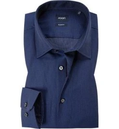JOOP! Hemd Pierre 30024308/401 Slim Fit, Baumwolle, Dunkelblau meliert, Dunkelblau