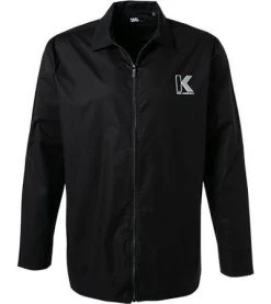 KARL LAGERFELD Hemd 605909/60/502600/990 Overshirt, Popeline, Schwarz