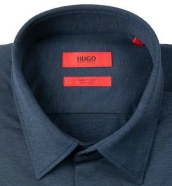 HUGO Hemd Ermo 50438087/405 Casual Slim Fit, Jersey, Dunkelblau meliert, Dunkelblau -hemdenverkauf 351474 norm2