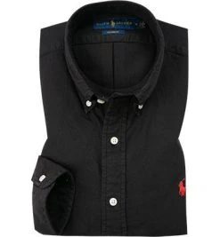 Polo Ralph Lauren Hemd 710772290/001 Custom Fit, Oxford, Schwarz