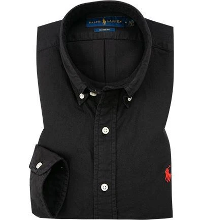 Polo Ralph Lauren Hemd 710772290/001 Custom Fit, Oxford, Schwarz 1 Polo Ralph Lauren Hemd 710772290/001 Custom Fit, Oxford, Schwarz