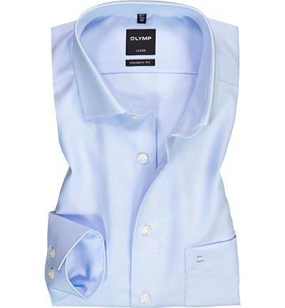 OLYMP Luxor Modern Fit 0745/64/10 Hemd, Twill, Hellblau 1 OLYMP Luxor Modern Fit 0745/64/10 Hemd, Twill, Hellblau