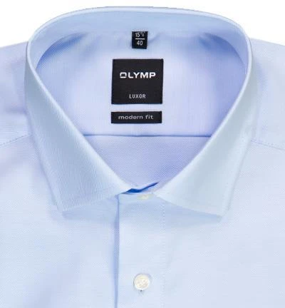 OLYMP Luxor Modern Fit 0745/64/10 Hemd, Twill, Hellblau 2 OLYMP Luxor Modern Fit 0745/64/10 Hemd, Twill, Hellblau – Bild 2