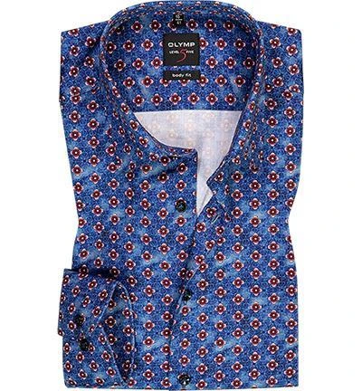 OLYMP Level Five Body Fit 2046/64/39 Hemd, Popeline, Blau-dunkelrot gemustert , Dunkelrot 1 OLYMP Level Five Body Fit 2046/64/39 Hemd, Popeline, Blau-dunkelrot gemustert , Dunkelrot