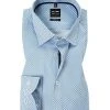 OLYMP Level Five Body Fit 69EL 2050/69/11 Hemd, Baumwolle, Extra langer Arm, Bleu-weiß gemustert, Bleu