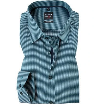 OLYMP Level Five Body Fit 69EL 2054/69/45 Hemd, Baumwolle, Extra langer Arm, Grün gemustert, Grün 1 OLYMP Level Five Body Fit 69EL 2054/69/45 Hemd, Baumwolle, Extra langer Arm, Grün gemustert, Grün