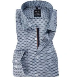 OLYMP Luxor Modern Fit 69EL 1284/69/27 Hemd, Popeline, Extra langer Arm, Nougat gemustert, Nougat