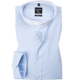OLYMP No. Six Super Slim 2562/64/11 Hemd, Super Slim Fit, Baumwolle, Bleu gemustert, Bleu