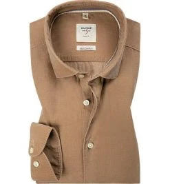 OLYMP Level Five Body Fit smartbusiness 3550/64/24 Hemd, Cord, Caramel, Karamell