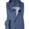 OLYMP No. Six Super Slim 69EL 2540/69/11 Hemd, Super Slim Fit, Baumwolle, Extra langer Arm, Bleu gemustert, Bleu