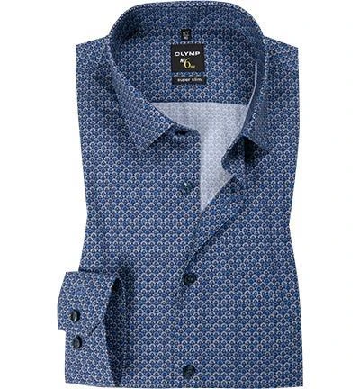 OLYMP No. Six Super Slim 69EL 2540/69/11 Hemd, Super Slim Fit, Baumwolle, Extra langer Arm, Bleu gemustert, Bleu 1 OLYMP No. Six Super Slim 69EL 2540/69/11 Hemd, Super Slim Fit, Baumwolle, Extra langer Arm, Bleu gemustert, Bleu