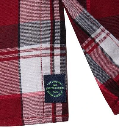 Pierre Cardin Hemd 05893/000/27357/9063 Modern Fit, Baumwolle, Rot-weiß kariert, Rot 3 Pierre Cardin Hemd 05893/000/27357/9063 Modern Fit, Baumwolle, Rot-weiß kariert, Rot – Bild 3