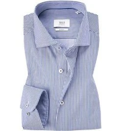 ETERNA Hemd 3961/F682/16 Slim Fit, Baumwolle CO2-Neutral, Blau-weiß gestreift, Blau-weiß