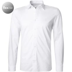 OLYMP Luxor Modern Fit 1202/64/00 Hemd, Jersey geruchshemmend, Weiß