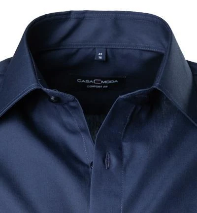 CasaModa Hemd 008070/116 Kurzarmhemd, Comfort Fit, Baumwolle, Nachtblau 3 CasaModa Hemd 008070/116 Kurzarmhemd, Comfort Fit, Baumwolle, Nachtblau – Bild 3