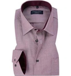 CasaModa Hemd 303523300/400 Comfort Fit, Baumwolle, Rot gemustert , Rot