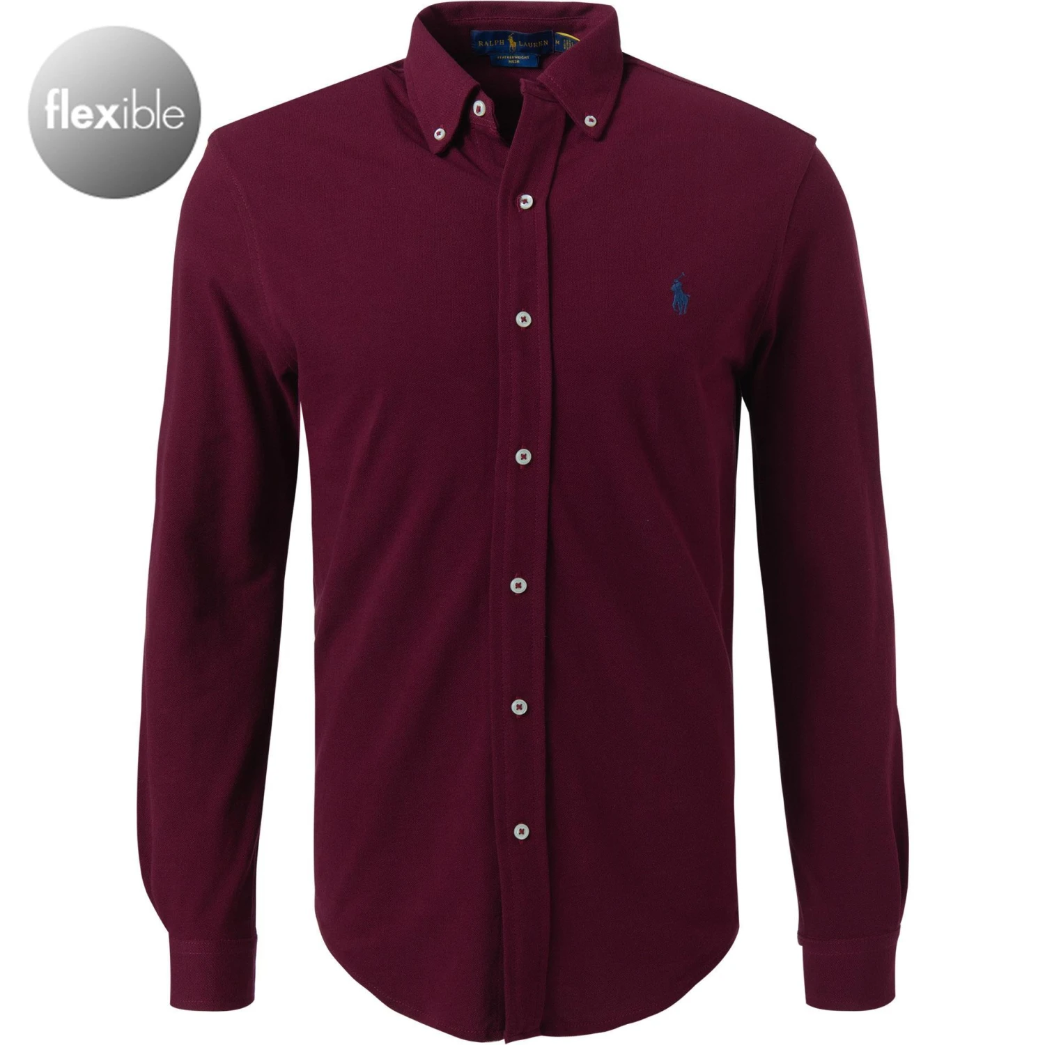 Polo Ralph Lauren Hemd 710654408/051 Baumwoll-Piqué, Weinrot 1 Polo Ralph Lauren Hemd 710654408/051 Baumwoll-Piqué, Weinrot