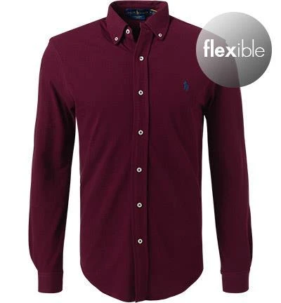 Polo Ralph Lauren Hemd 710654408/051 Baumwoll-Piqué, Weinrot 2 Polo Ralph Lauren Hemd 710654408/051 Baumwoll-Piqué, Weinrot – Bild 2