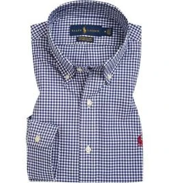 Polo Ralph Lauren Hemd 710798110/004 Custom Fit, Baumwolle, Marine-weiß kariert, Marine-weiß