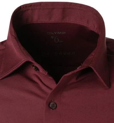 OLYMP No. Six Super Slim 2512/64/37 Hemd, Super Slim Fit, Jersey geruchshemmend, Bordeaux 3 OLYMP No. Six Super Slim 2512/64/37 Hemd, Super Slim Fit, Jersey geruchshemmend, Bordeaux – Bild 3