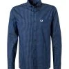 Fred Perry Hemd M9507/612 Popeline, Kobalt kariert, Kobalt