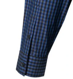 Fred Perry Hemd M9507/612 Popeline, Kobalt kariert, Kobalt -hemdenverkauf 354422 norm4