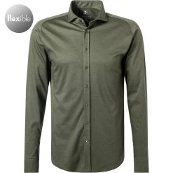 DESOTO Hemd New Hai 97007-3/604 Jersey, Olivgrün meliert, Oliv