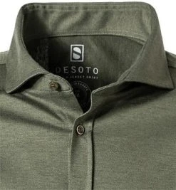 DESOTO Hemd New Hai 97007-3/604 Jersey, Olivgrün meliert, Oliv -hemdenverkauf 354437 norm2
