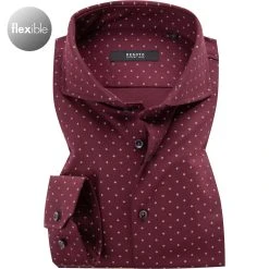 DESOTO Luxury Hemd Hai 37008-30/345 Jersey, Rot gemustert, Rot-weiß