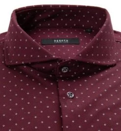DESOTO Luxury Hemd Hai 37008-30/345 Jersey, Rot gemustert, Rot-weiß -hemdenverkauf 354477 norm2