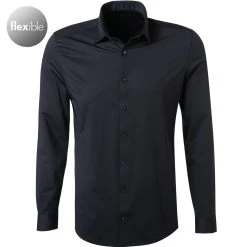 OLYMP No. Six Super Slim 2512/64/18 Hemd, Super Slim Fit, Jersey geruchshemmend, Marineblau, Marine