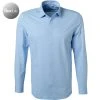 OLYMP No. Six Super Slim 2512/64/11 Hemd, Super Slim Fit, Jersey geruchshemmend, Bleu