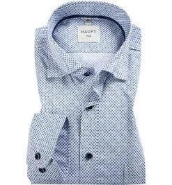 Haupt Hemd 7052027259/60704 Regular Fit, Baumwolle, Blau kariert, Blau