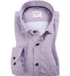 Haupt Hemd 7052027259/60502 Regular Fit, Baumwolle, Rot gemustert , Rot