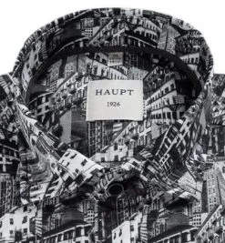 Haupt Hemd 70520217220/40906 Modern Fit, Baumwolle, Schwarz-weiß gemustert, Schwarz -hemdenverkauf 354925 norm2