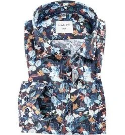 Haupt Hemd 7052027225/40706 Regular Fit, Baumwolle, Blau gemustert, Blau