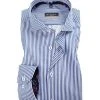 ETERNA Hemd 3949/F94V/16 Slim Fit, Popeline, Blau-weiß gestreift, Weiß-blau
