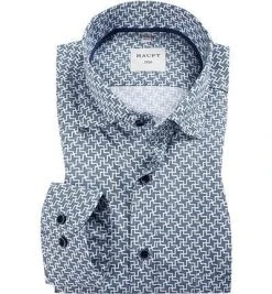 Haupt Hemd 7052027235/40903 Regular Fit, Baumwolle, Blau gemustert, Blau